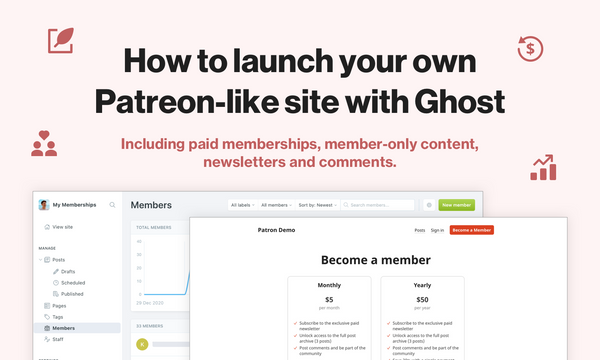 How to launch your own Patreon-like site with Ghost